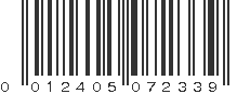 UPC 012405072339