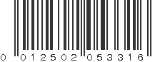 UPC 012502053316