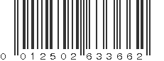 UPC 012502633662