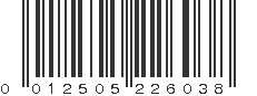 UPC 012505226038