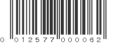 UPC 012577000062