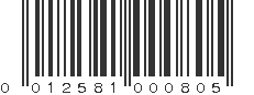 UPC 012581000805