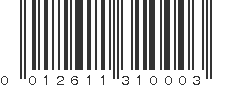 UPC 012611310003