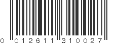 UPC 012611310027