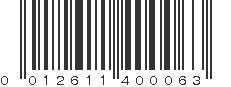 UPC 012611400063