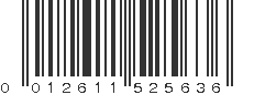 UPC 012611525636