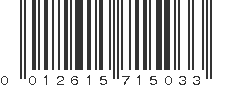 UPC 012615715033