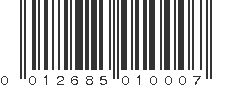 UPC 012685010007