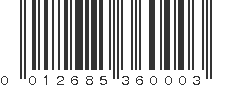 UPC 012685360003