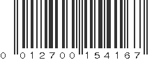 UPC 012700154167