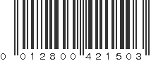 UPC 012800421503