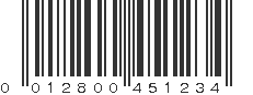 UPC 012800451234