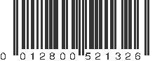 UPC 012800521326