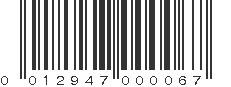 UPC 012947000067