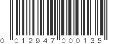 UPC 012947000135