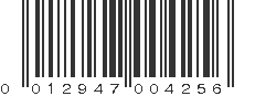 UPC 012947004256