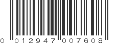 UPC 012947007608