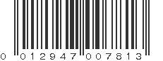 UPC 012947007813