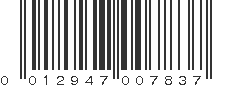 UPC 012947007837