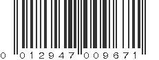 UPC 012947009671