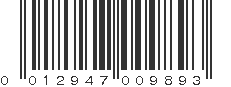 UPC 012947009893