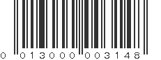 UPC 013000003148