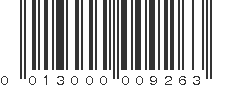 UPC 013000009263