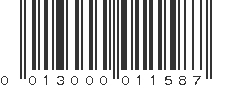 UPC 013000011587