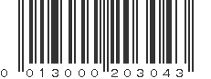 UPC 013000203043