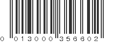 UPC 013000356602