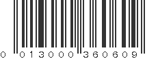 UPC 013000360609