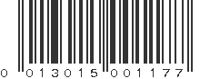 UPC 013015001177