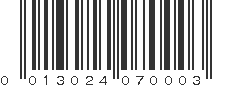 UPC 013024070003