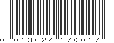 UPC 013024170017