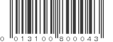 UPC 013100800043