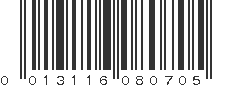 UPC 013116080705