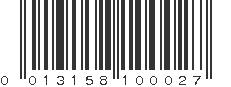 UPC 013158100027