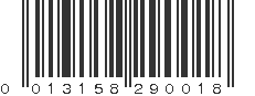 UPC 013158290018