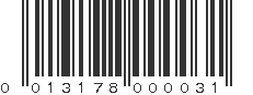 UPC 013178000031