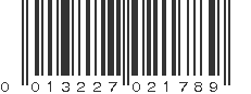 UPC 013227021789