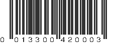 UPC 013300420003