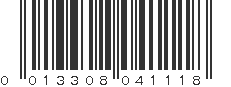 UPC 013308041118