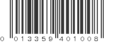 UPC 013359401008