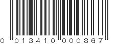 UPC 013410000867