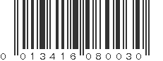 UPC 013416080030