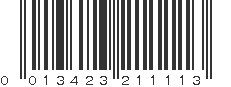 UPC 013423211113