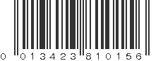 UPC 013423810156