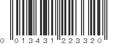 UPC 013431223320