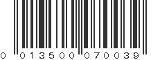 UPC 013500070039