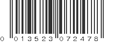 UPC 013523072478